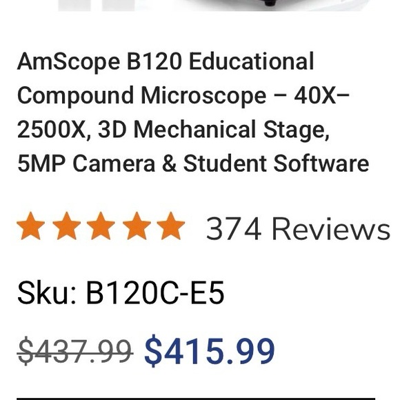 New, unused AmScope B120 Educational Compound Microscope - Picture 3 of 14